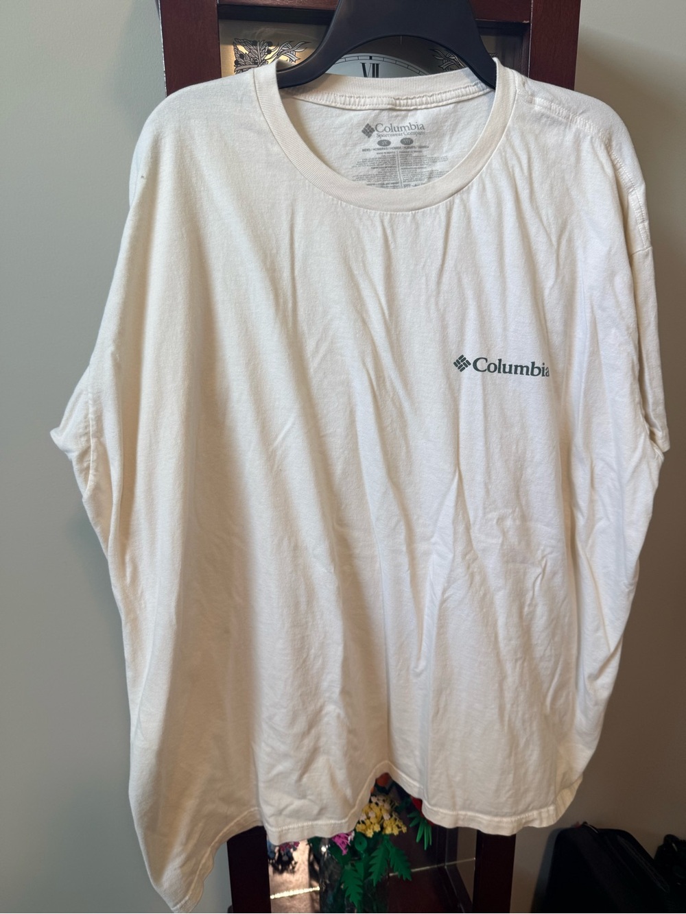 Men’s Cream Columbia T-Shirt - Size 3X (172)